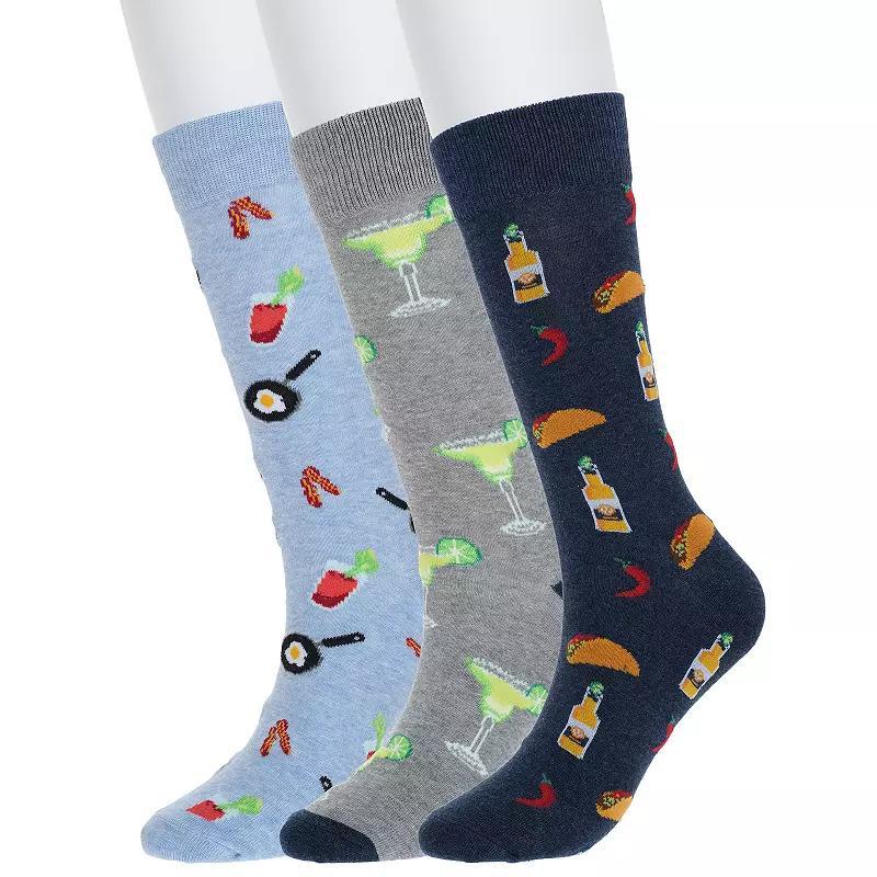 Mens Sonoma Goods For Life 3-pack Mixed Novelty Socks Product Image