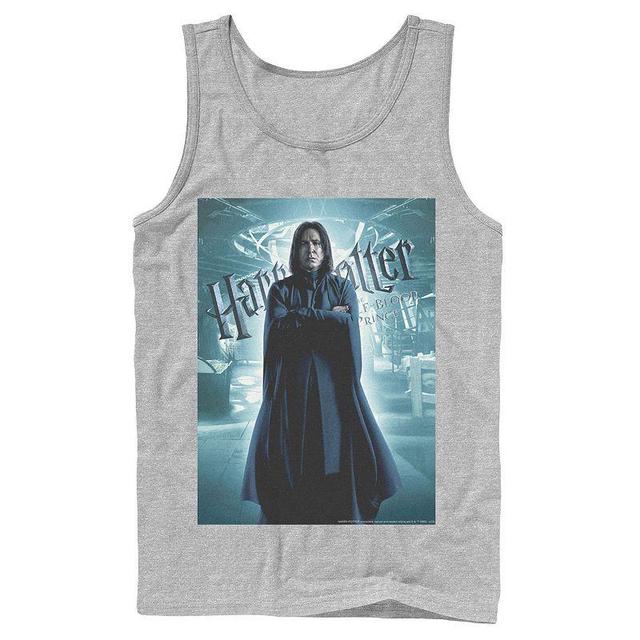 Mens Harry Potter Half-Blood Prince Snape Character Poster Graphic Tank Top Athletic Grey Product Image