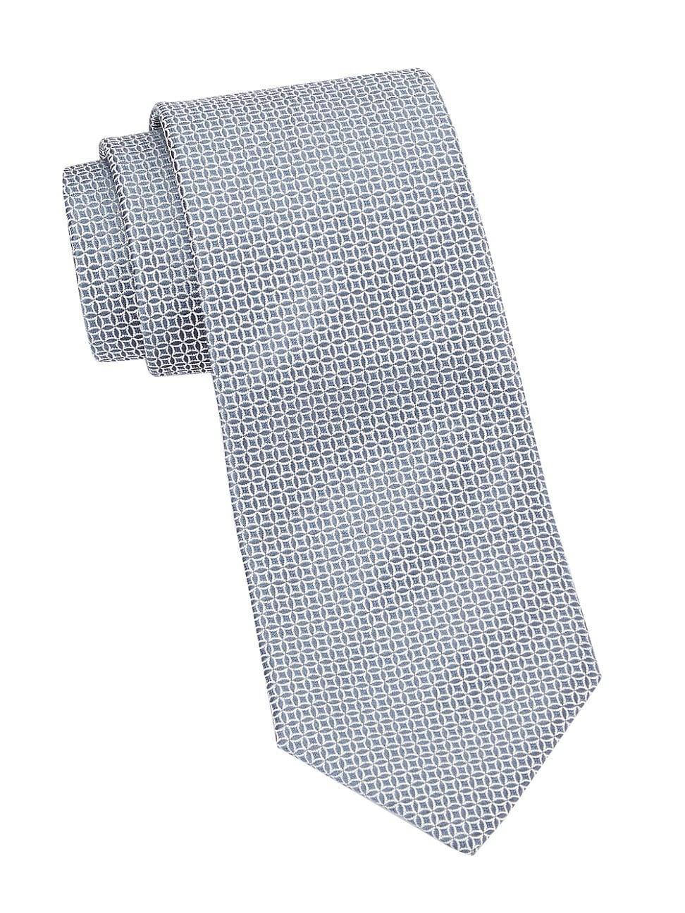 Mens Geometric Woven Silk Tie Product Image