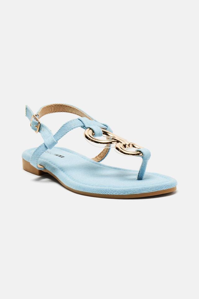 Gabriella Flat Sandals - Denim Product Image