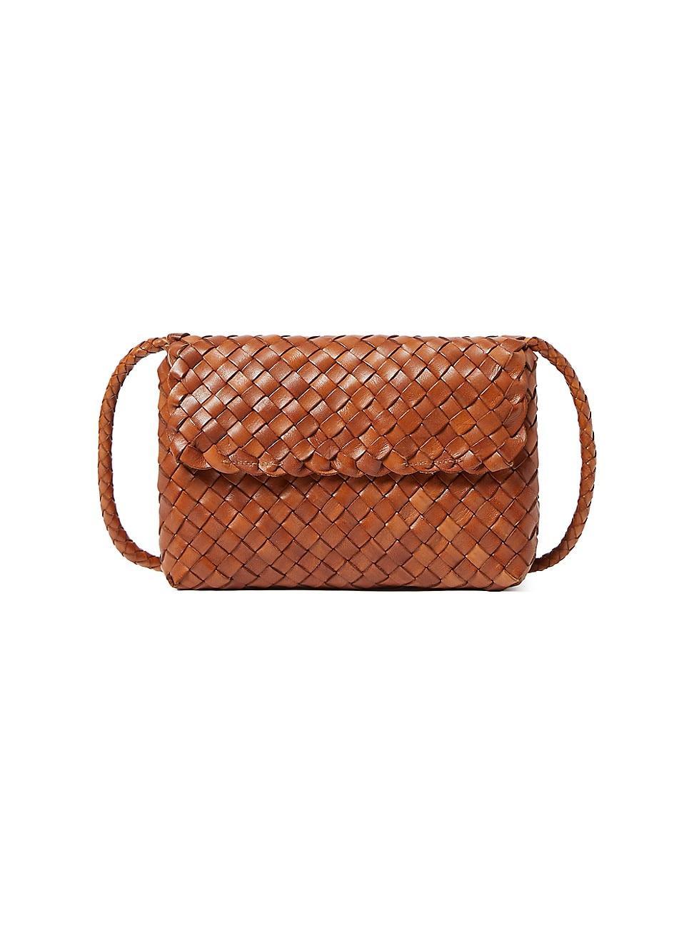 Womens Billie Woven Leather Shoulder Bag Product Image