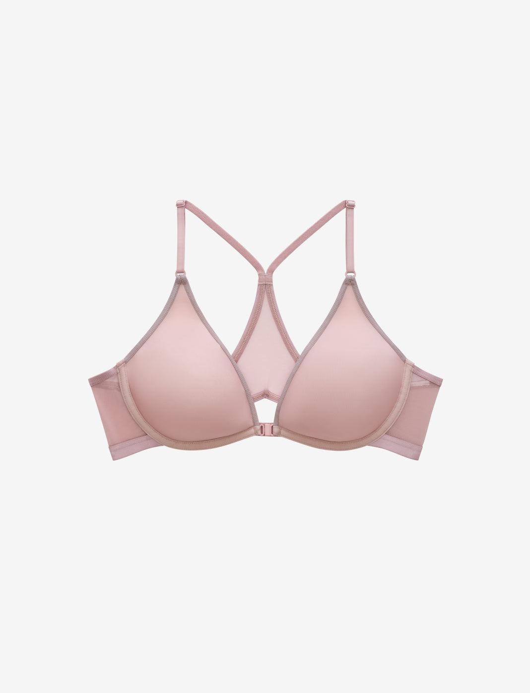 Bare Mesh Front Close Racerback Bra Product Image