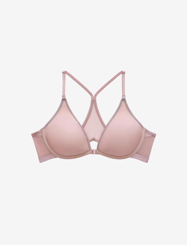 Bare Mesh Front Close Racerback Bra Product Image