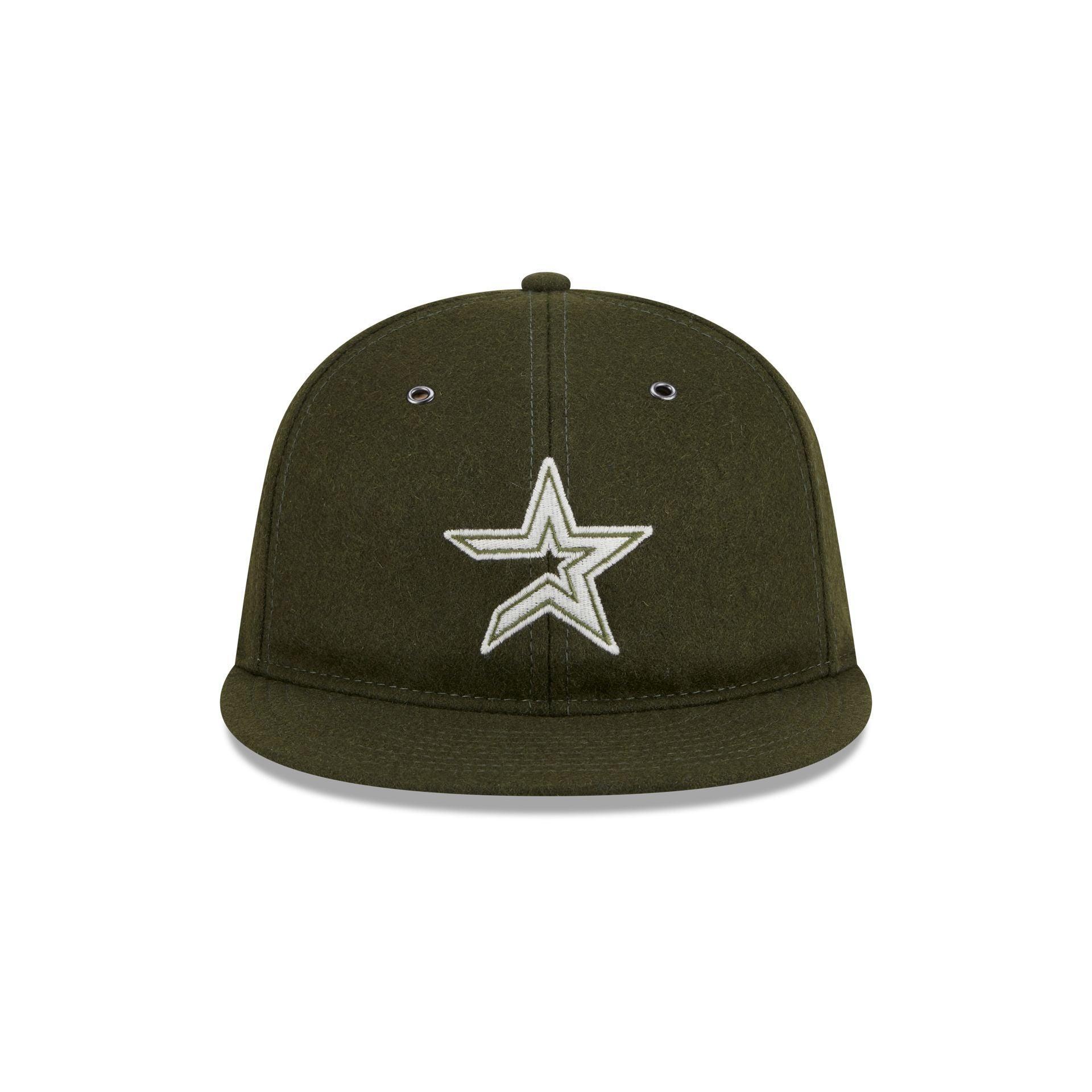 Houston Astros New Olive Wool Retro Crown 59FIFTY Fitted Hat Male Product Image