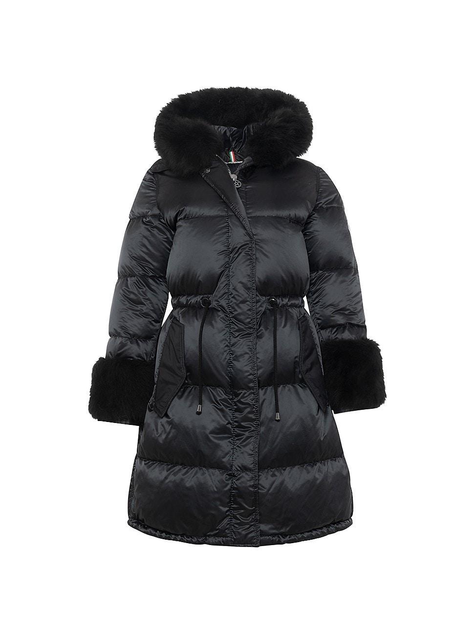 Womens Apres-Ski Jacket with Detachable Toscana Shearling Lamb Hood Trim Product Image