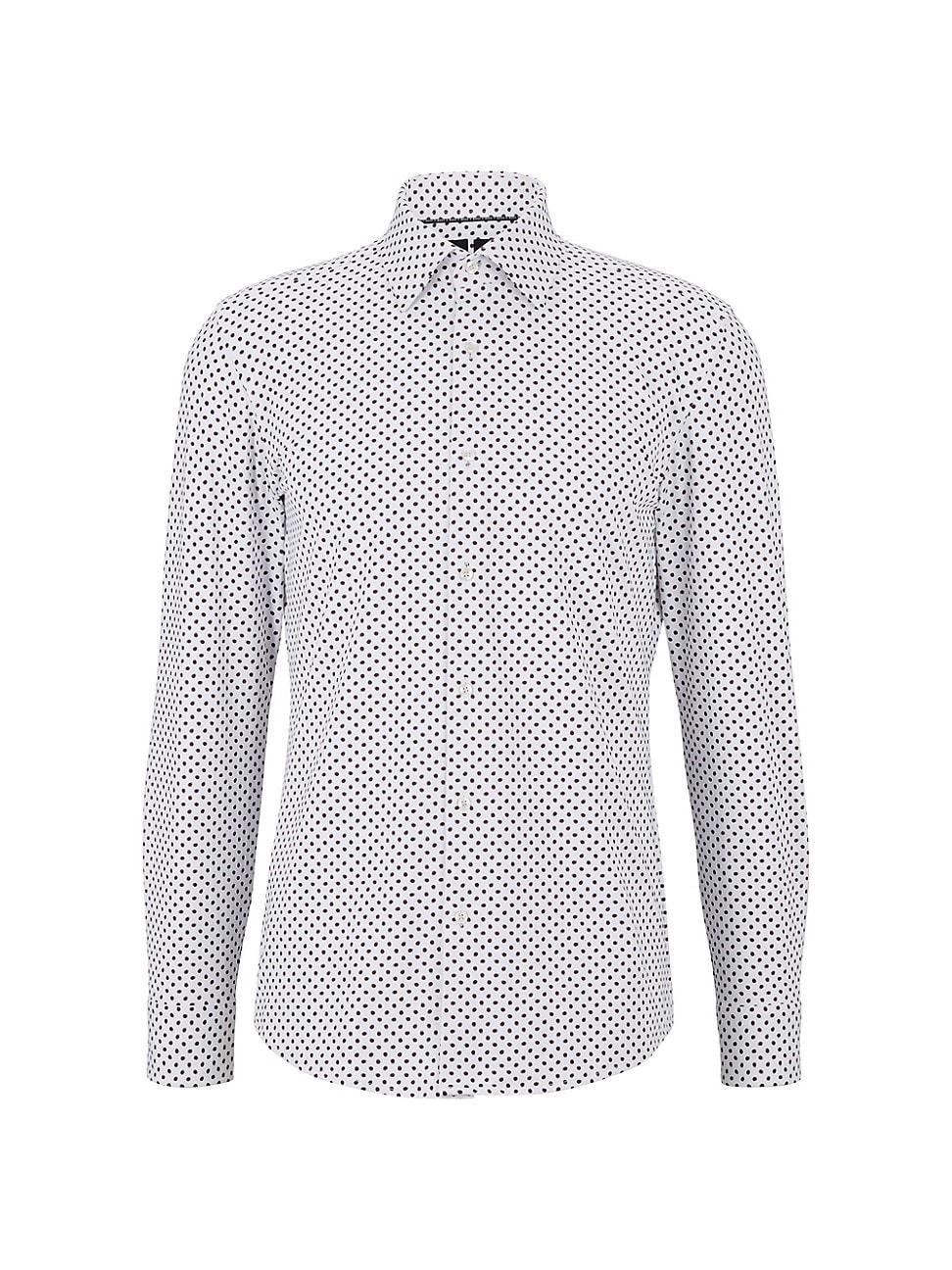 Mens Slim-fit shirt in printed performance-stretch jersey Product Image