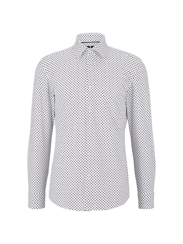 Mens Slim-fit shirt in printed performance-stretch jersey Product Image