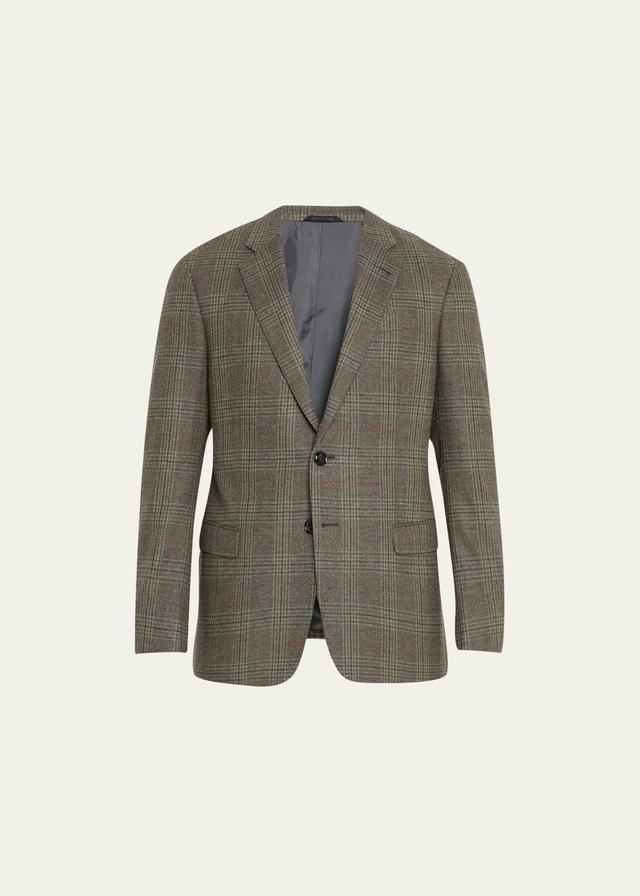 Mens Plaid Wool-Cashmere Sport Coat Product Image