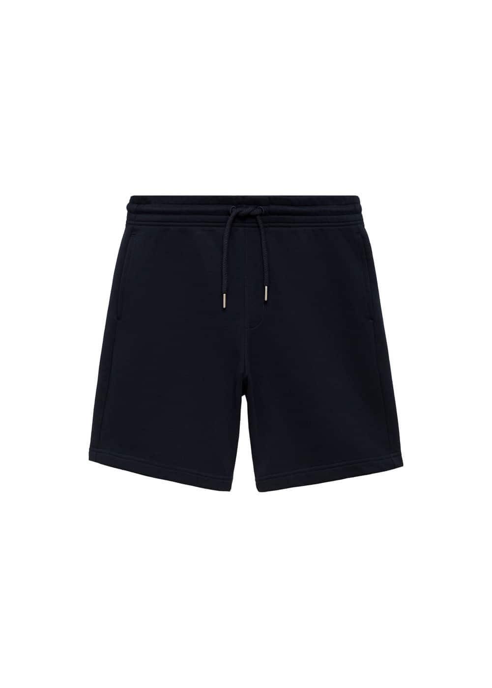 MANGO MAN - Jogger cotton Bermuda shorts dark navyMen Product Image