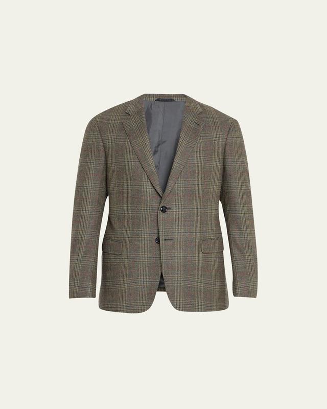 Mens Plaid Wool-Cashmere Sport Coat Product Image