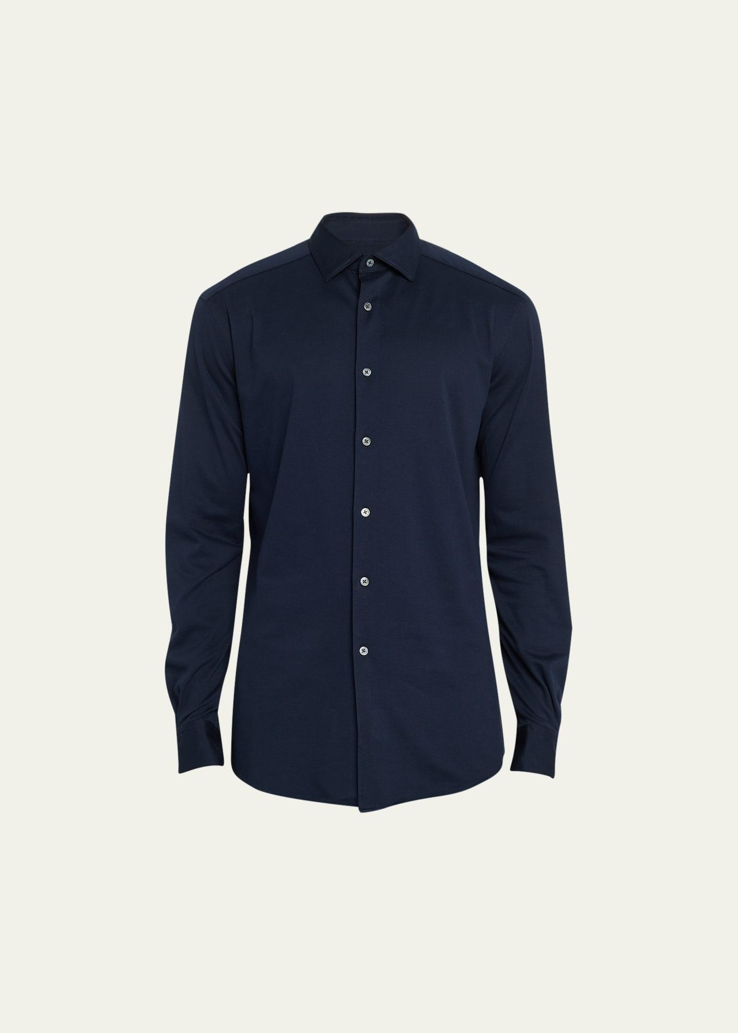 Mens Cotton Pique Sport Shirt Product Image