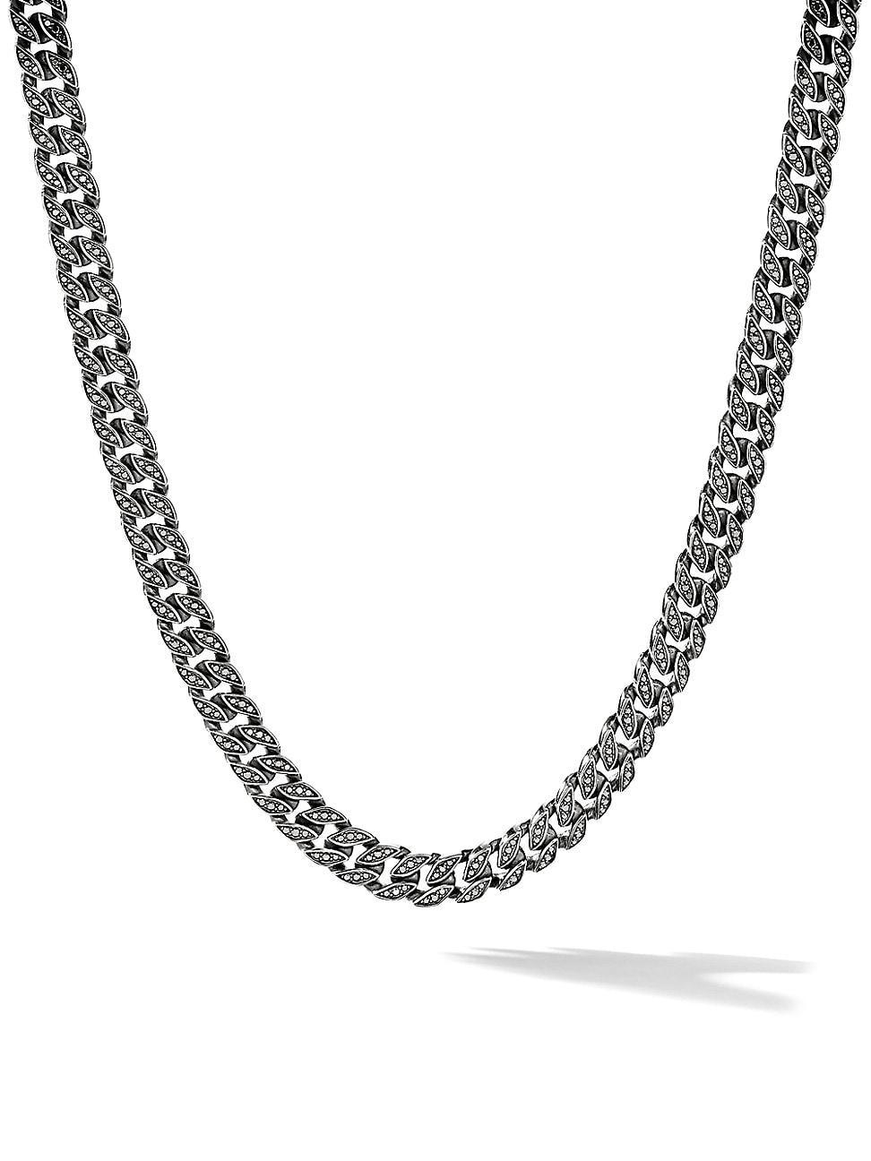 Mens Curb Chain Necklace in Sterling Silver Product Image