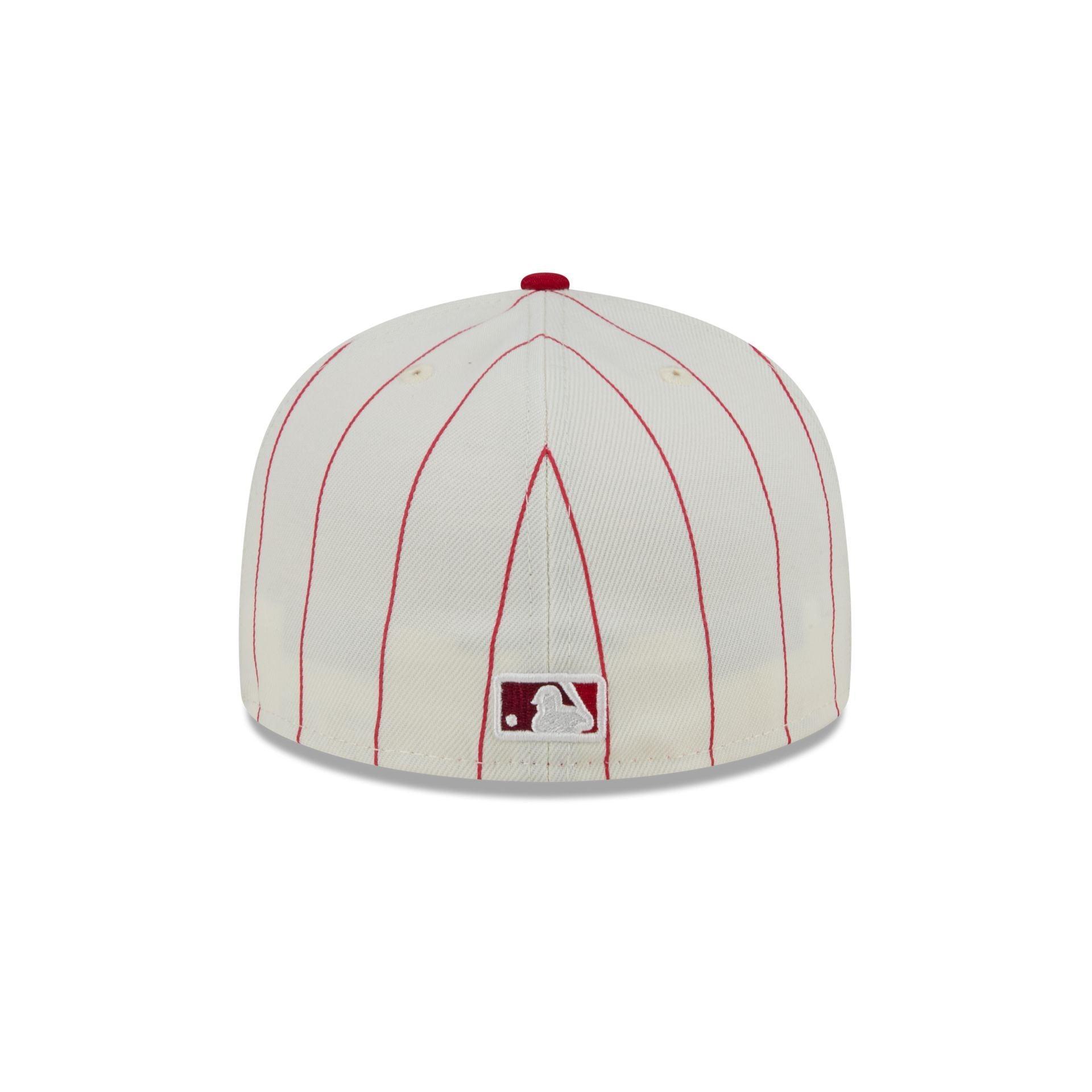 Los Angeles Angels Throwback Pinstripe 59FIFTY Fitted Hat Male Product Image