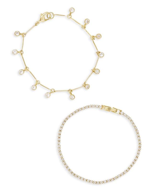 Ettika Cubic Zirconia Bracelets, Set of 2 Product Image