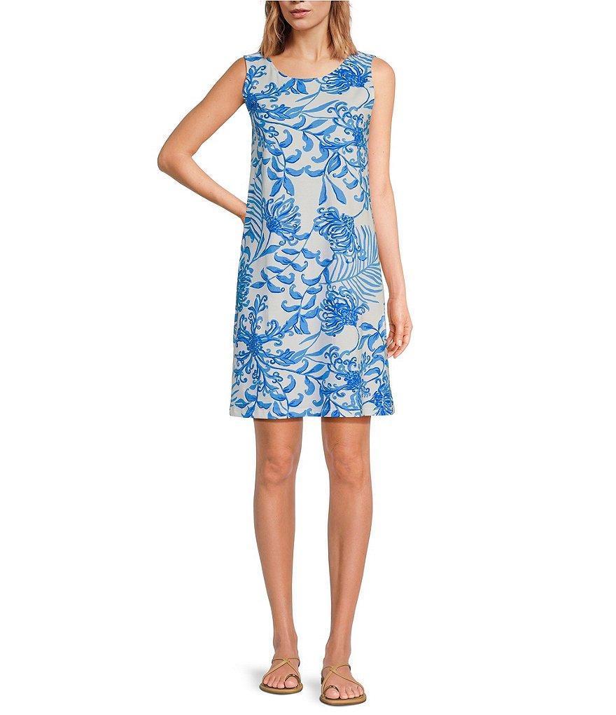 Lilly Pulitzer Eliza Knit Round Neck Sleeveless Mini Shift Dress Product Image