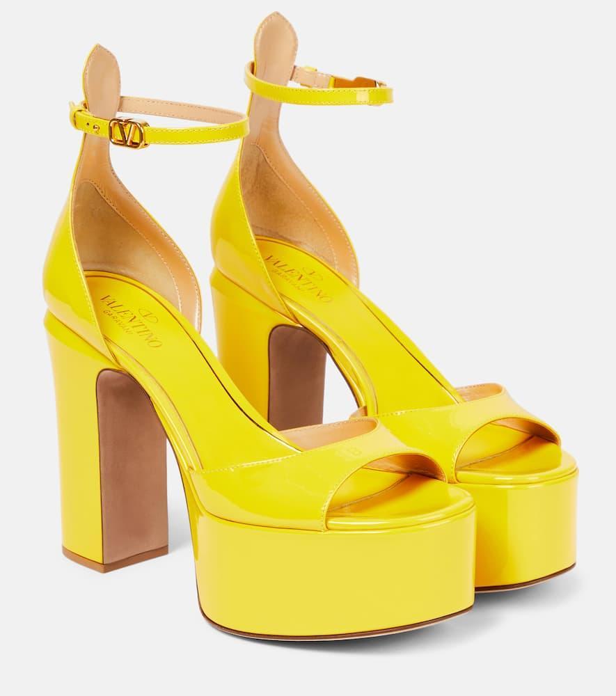 Yellow Leather Tan-go Sandals Product Image