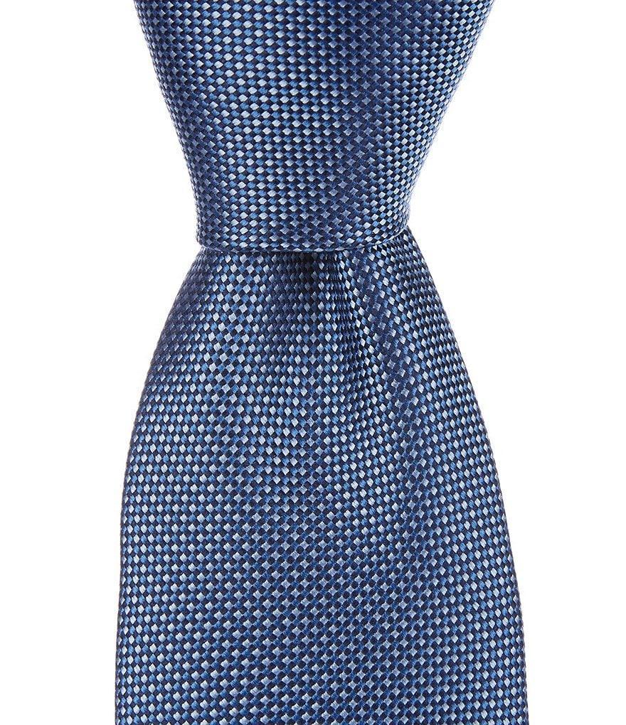 Hickey Freeman Textured Dot 3#double; Woven Silk Tie Product Image