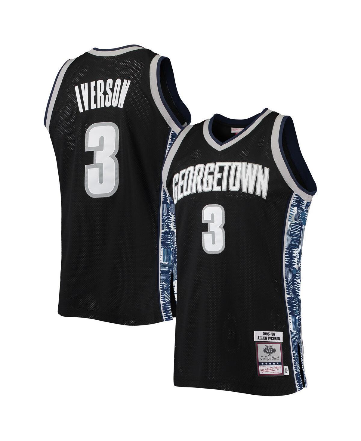 Mens Mitchell & Ness Allen Iverson Black Georgetown Hoyas 1995/96 Authentic Throwback Jersey Product Image