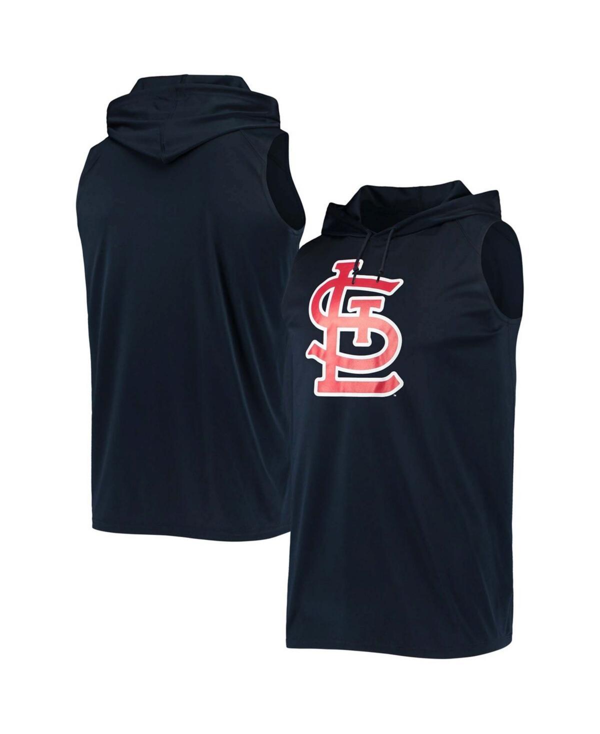 Mens Navy St. Louis Cardinals Sleeveless Pullover Hoodie Product Image