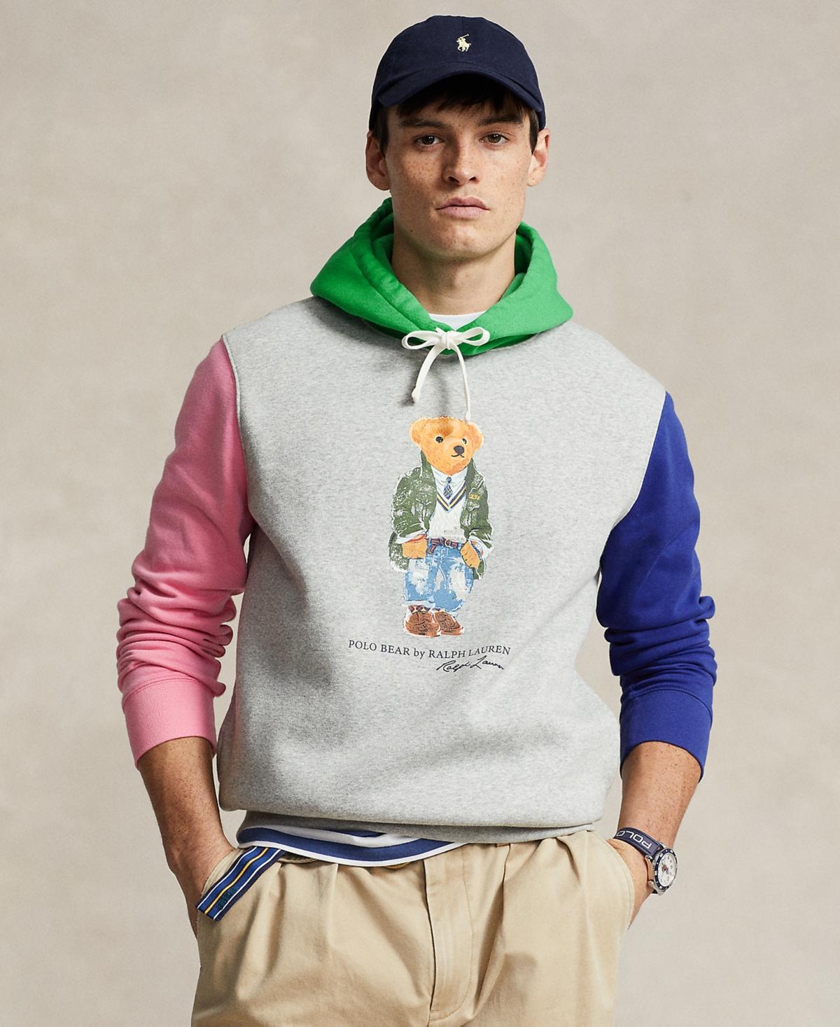 Mens Bear Colorblocked Hoodie Product Image