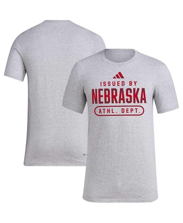 Mens adidas Heather Gray Nebraska Huskers Sideline AEROREADY Pregame T-Shirt Product Image