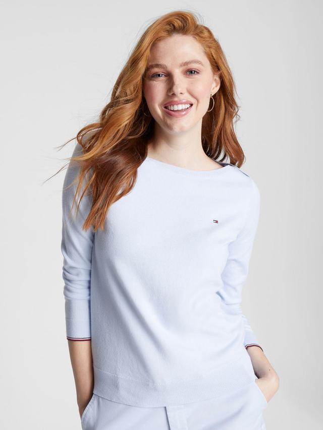 Tommy Hilfiger Women's Solid Boatneck Sweater Product Image