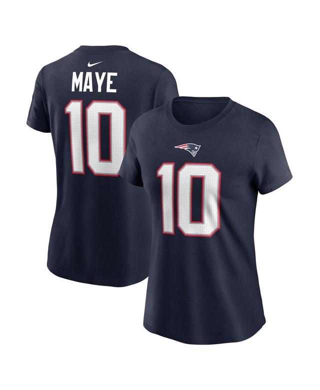 Nike Womens Drake Maye Navy New England Patriots 2024 Nfl Draft First Round Pick Name Number T-Shirt Product Image