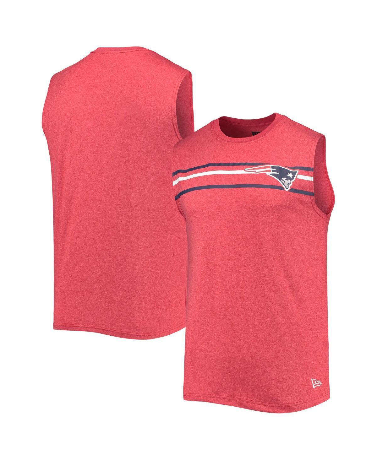 Mens New Era New England Patriots Brushed Sleeveless Tank Top Product Image