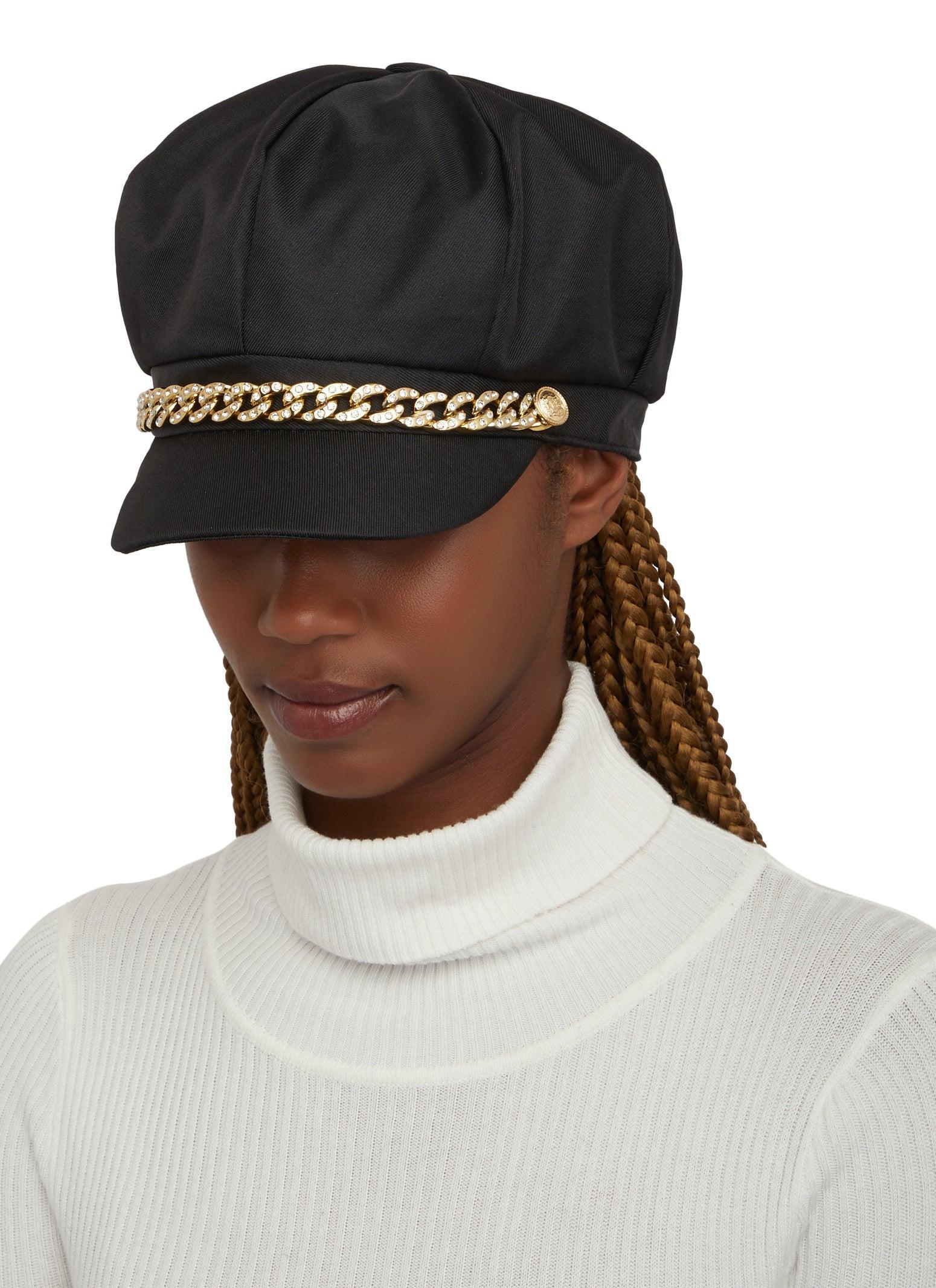 Rhinestone Chain Detail Cabbie Hat Female product image