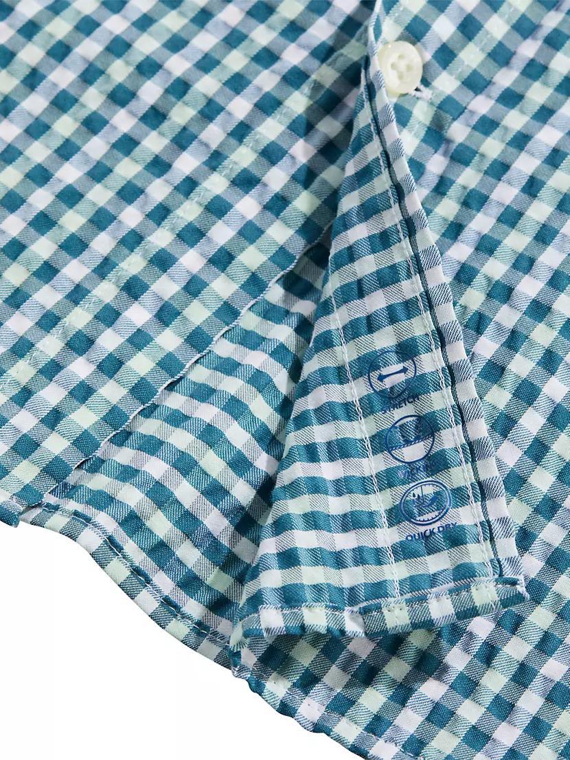 On-The-Go Seersucker Button-Front Shirt Product Image