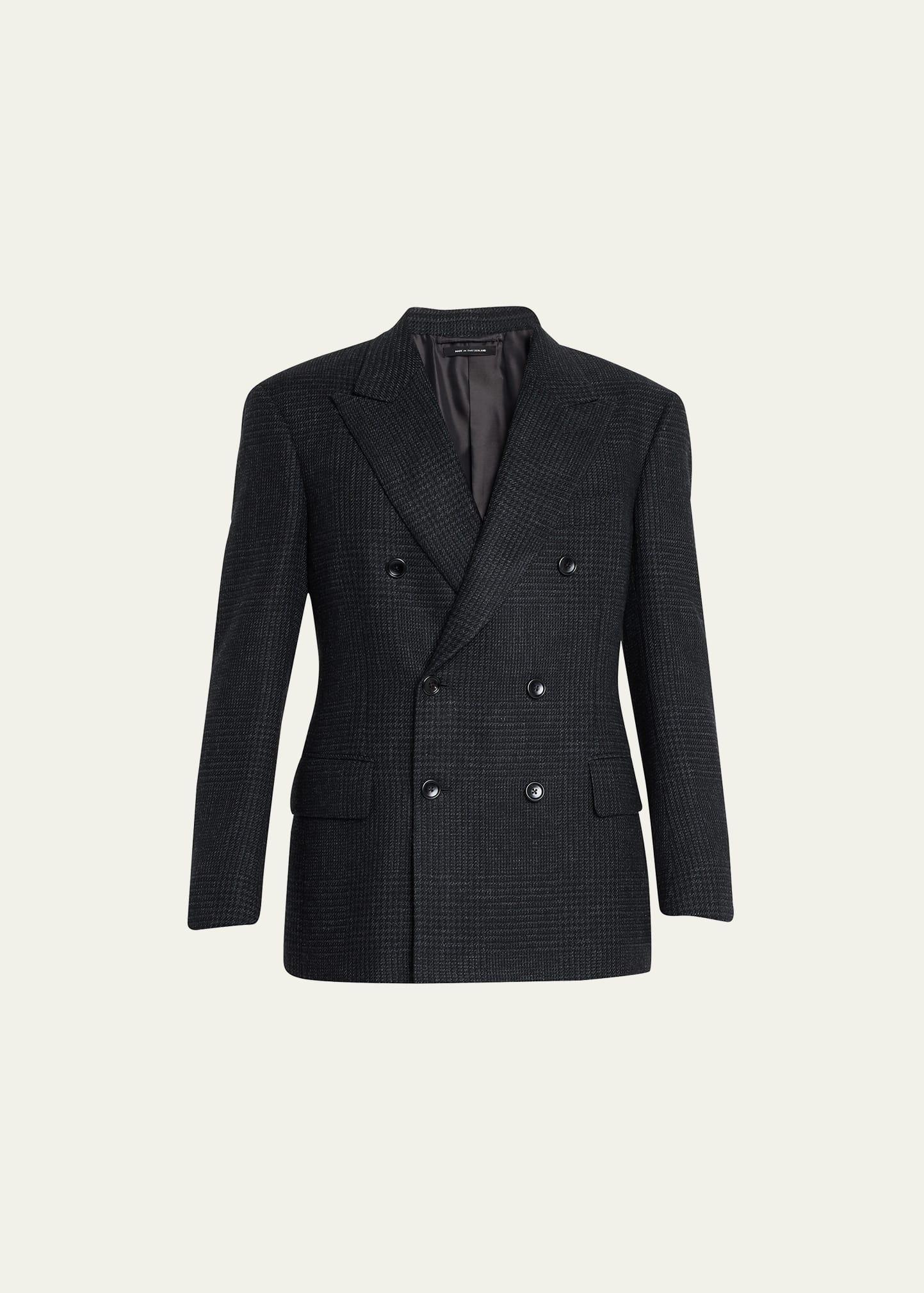 Mens Wool-Blend Check Suit Product Image