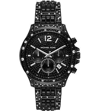 Michael Kors Womens Sage Chronograph Black Stainless Steel Watch 42mm - Black Product Image