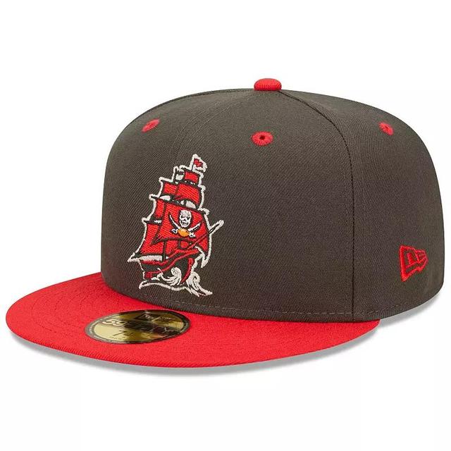 Mens New Era Pewter/Red Tampa Bay Buccaneers Flipside 59FIFTY Fitted Hat Product Image