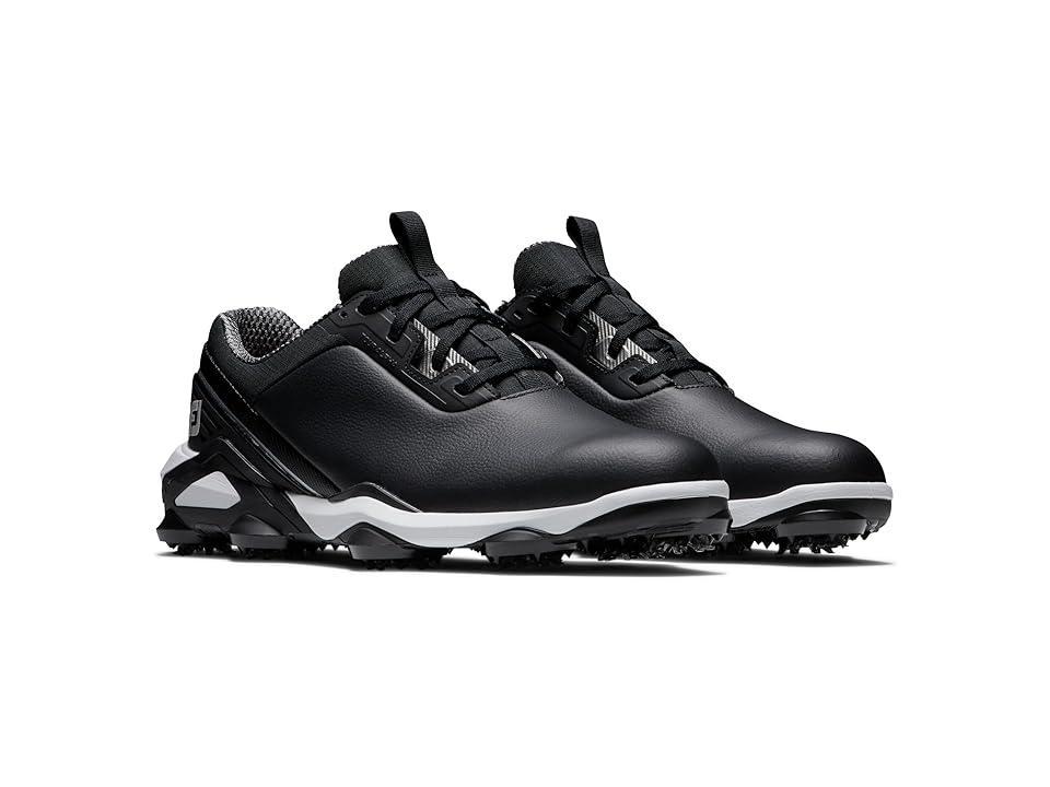 FootJoy Tour Alpha Golf Shoes White/Silver) Men's Shoes Product Image