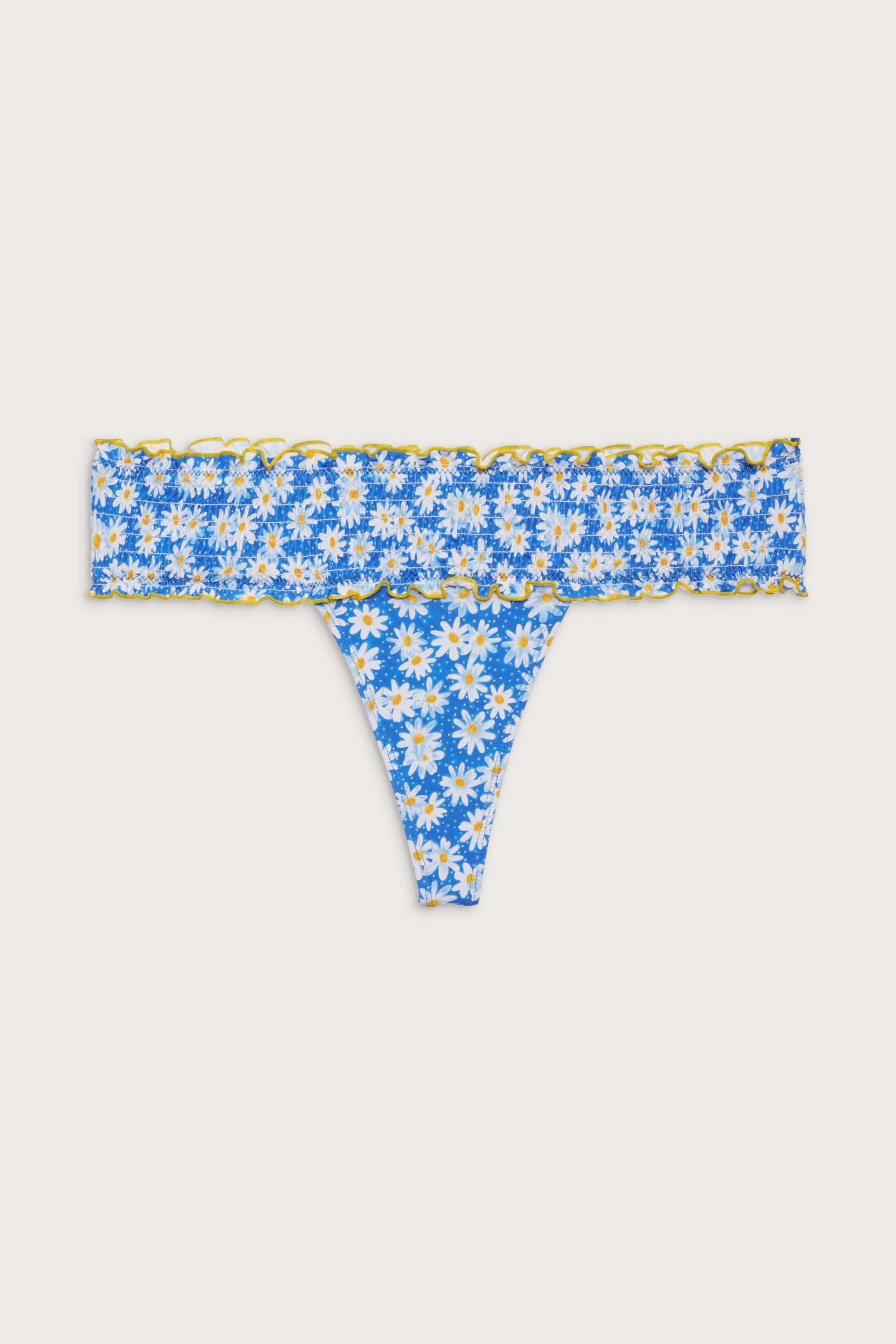 Sofie Micro Bikini Bottom - Blue Daisy Product Image