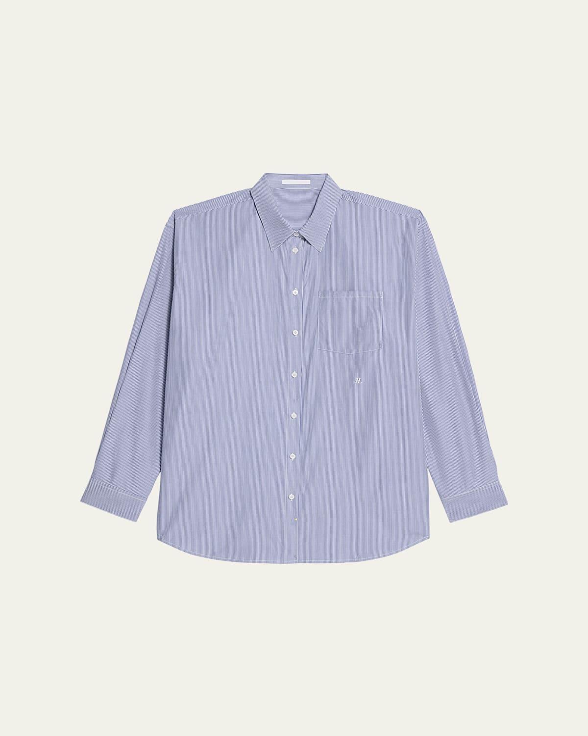 Mens Striped Cotton Relaxed-Fit Shirt Product Image