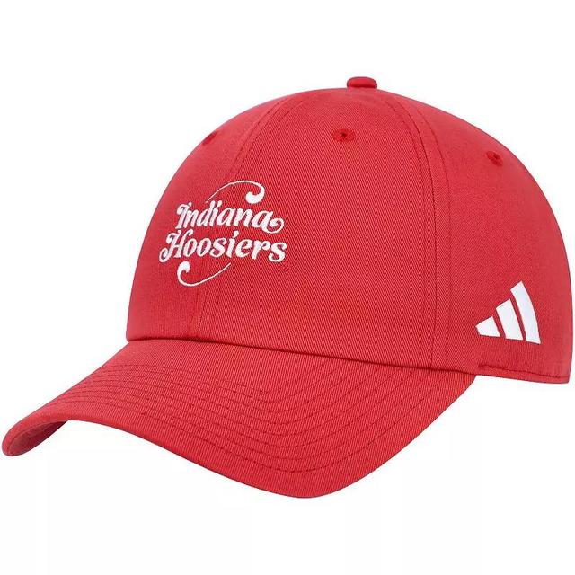 Mens adidas Crimson Indiana Hoosiers Slouch Adjustable Hat Product Image