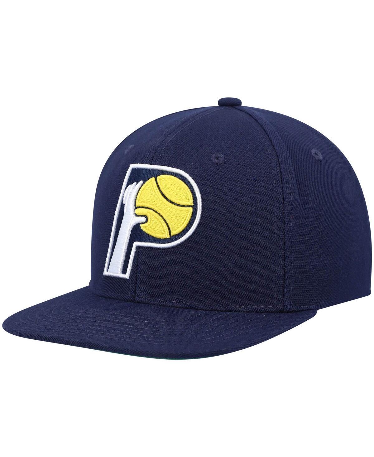 Mens Mitchell & Ness Indiana Pacers Hardwood Classics Team Ground 2.0 Snapback Hat, Blue Product Image