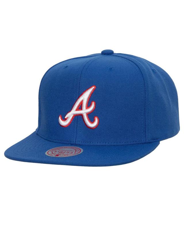 Mens Mitchell & Ness Royal Atlanta Braves Cooperstown Collection Evergreen Snapback Hat Product Image