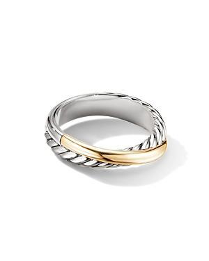 Womens Crossover Band Ring with 18K Yellow Gold Product Image