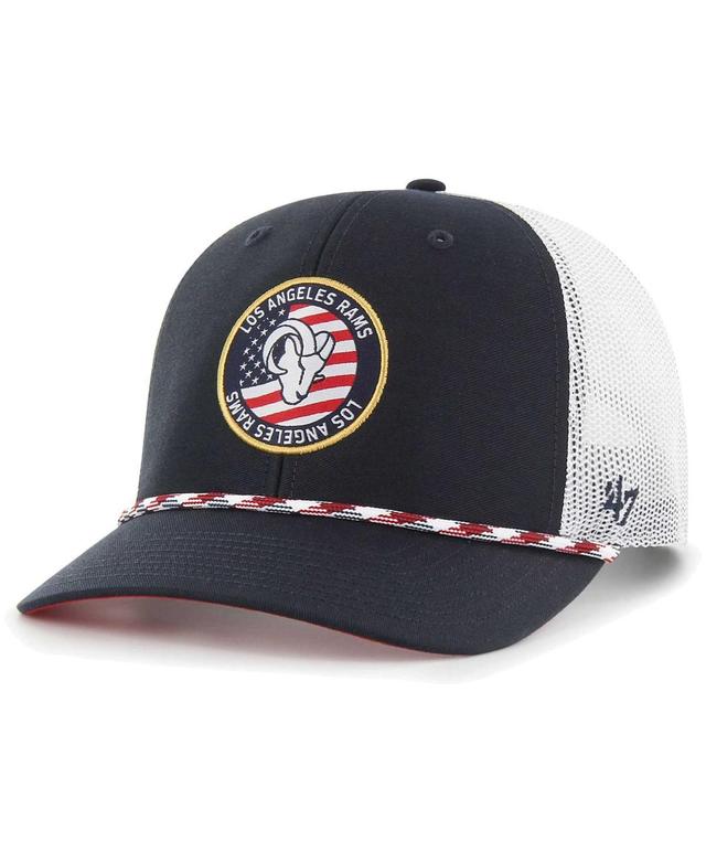 Mens 47 Brand Navy Los Angeles Rams Union Patch Trucker Adjustable Hat - Navy Product Image