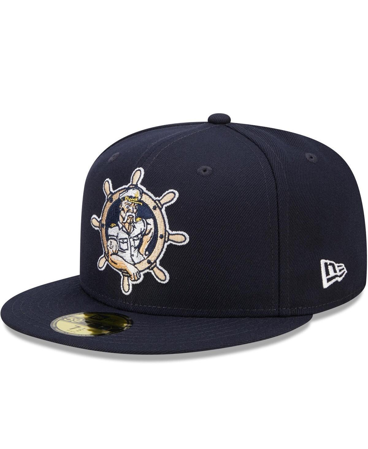 Mens New Era Navy Lake County Captains Marvel x Minor League 59FIFTY Fitted Hat Product Image