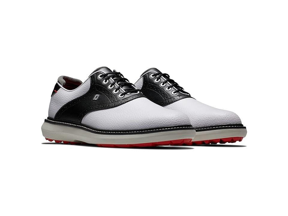 FootJoy Traditions Spikeless Golf Shoes Black) Men's Shoes Product Image