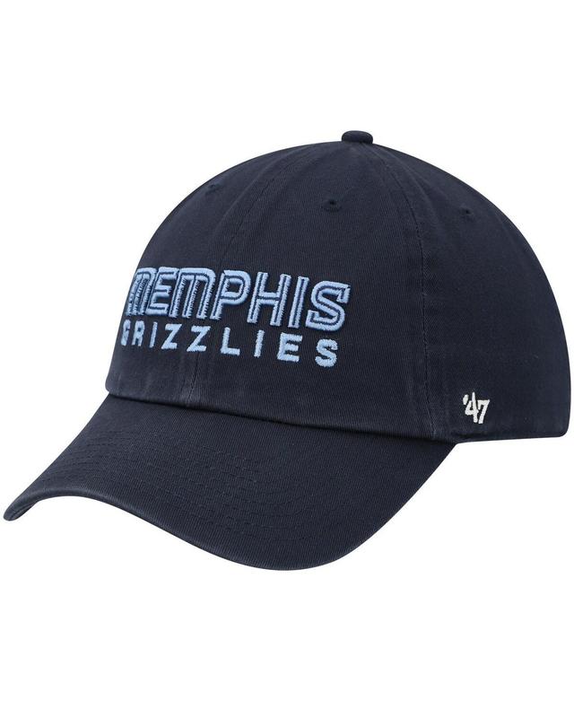 Mens 47 Navy Memphis Grizzlies Clean Up Wordmark Adjustable Hat, Grz Blue Product Image