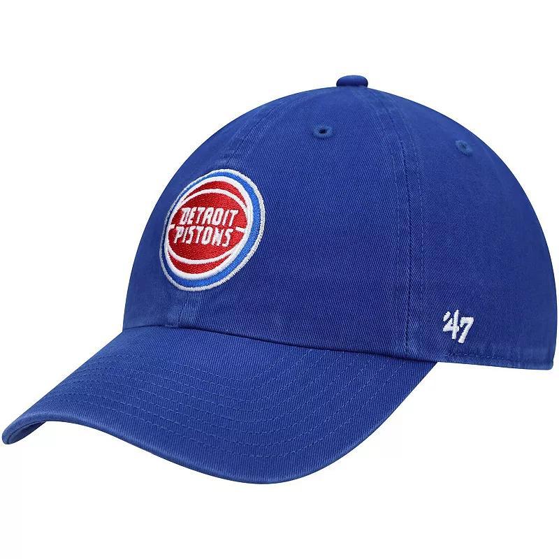 Mens Blue Detroit Pistons Logo Clean Up Adjustable Hat Product Image