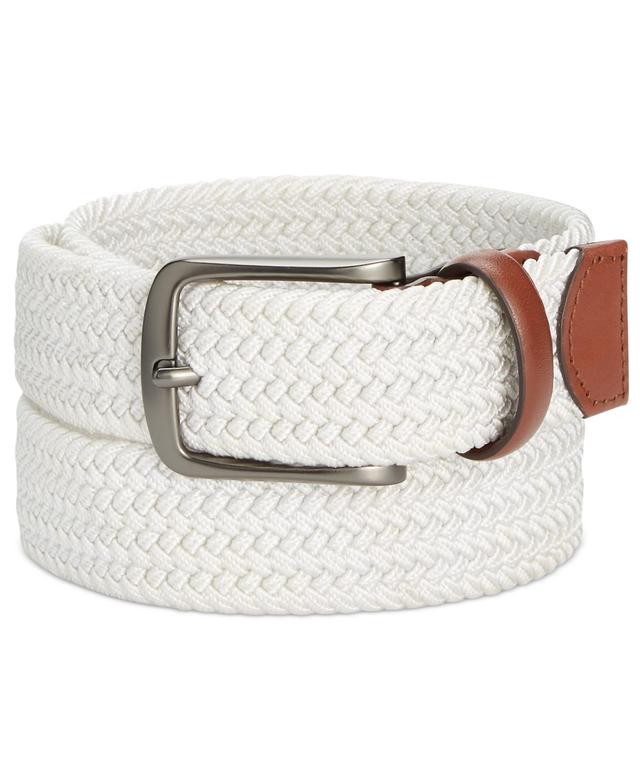 Mens Webbed Leather-Trim Belt Product Image