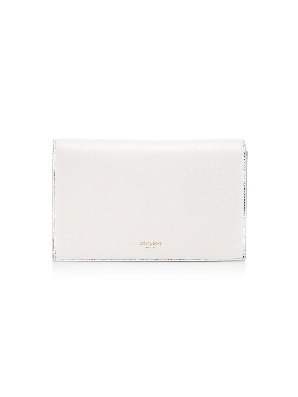 Womens Elena Vitello Arno Leather Clutch Product Image