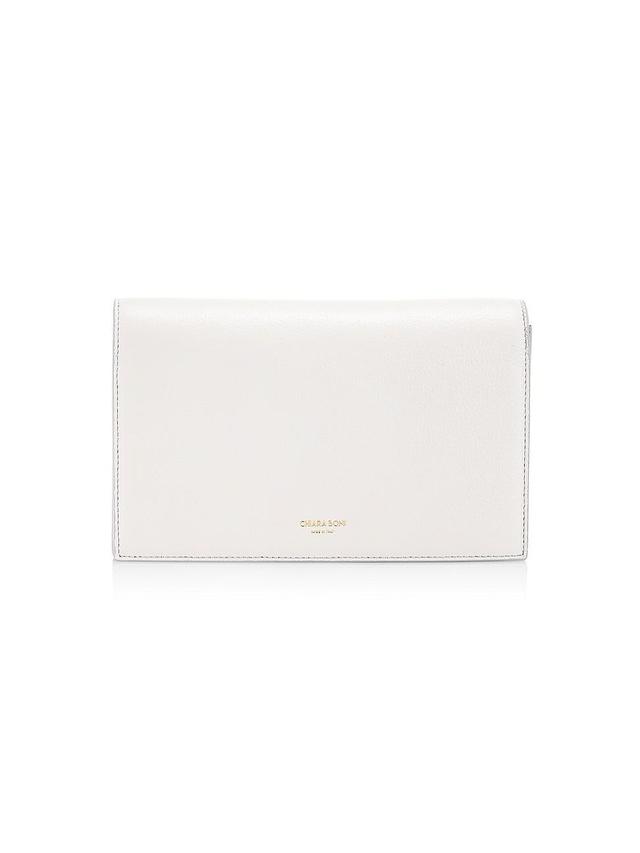 Womens Elena Vitello Arno Leather Clutch Product Image