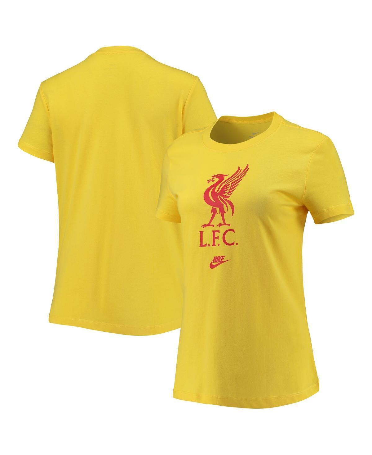 Womens Nike Yellow Liverpool Crest T-Shirt Product Image