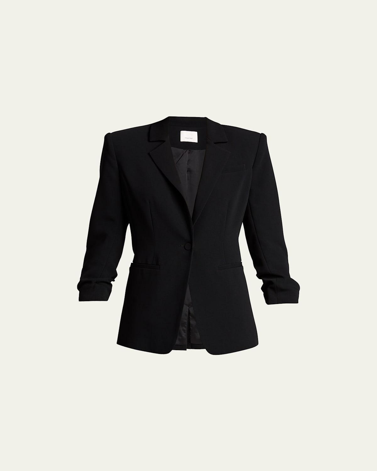 Womens Khloe Crepe Ruched Blazer Product Image